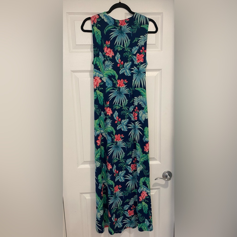 TOMMY BAHAMA Clara Floral Isle Sleeveless Faux-Wrap Maxi Dress • Size Small - Picture 5 of 8